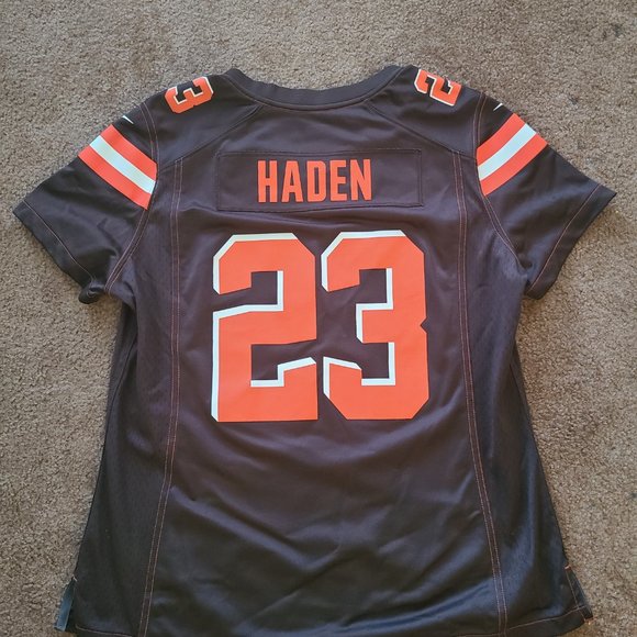 Nike On Field NFL Cleveland Browns #23 Joe Haden Brown Jersey Women XL - Picture 5 of 6